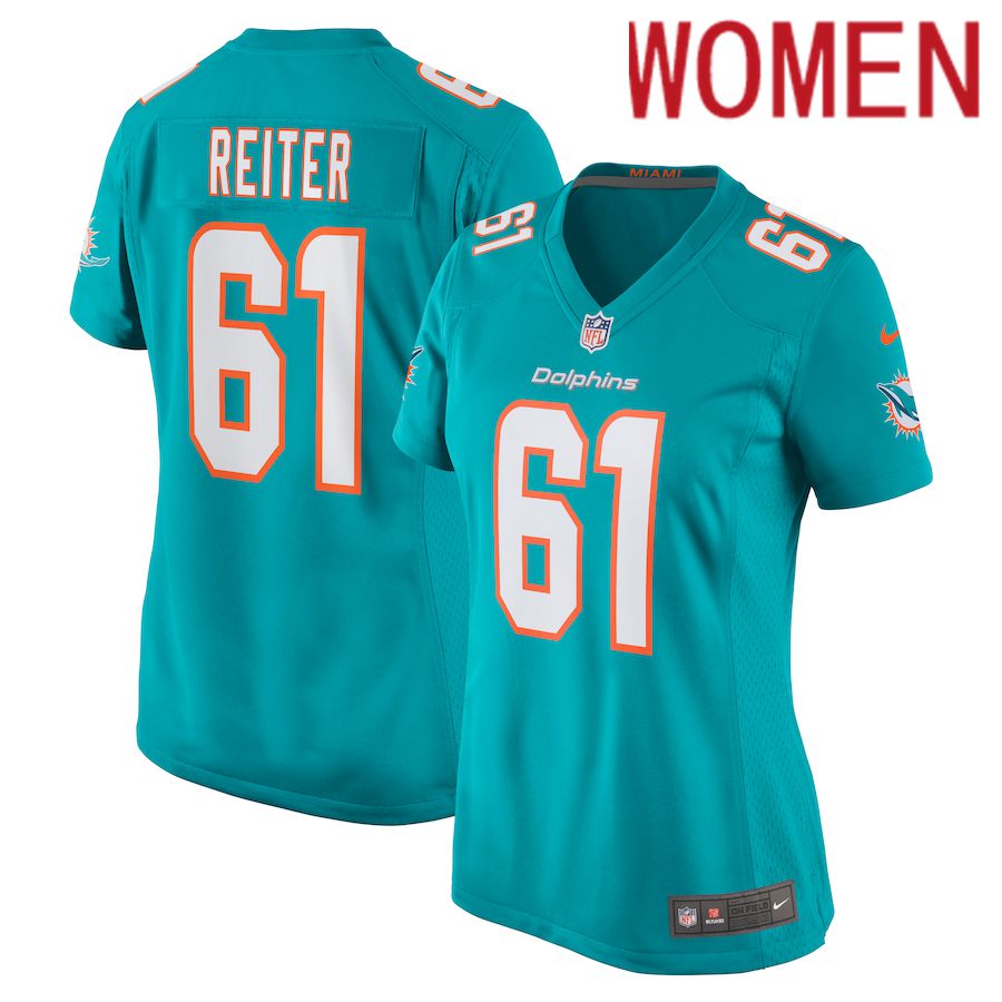 Women Miami Dolphins #61 Austin Reiter Nike Green Game NFL Jersey->women nfl jersey->Women Jersey